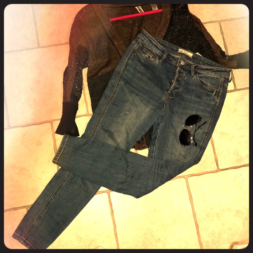 Free People Skinny Button up Jeans Sz 28